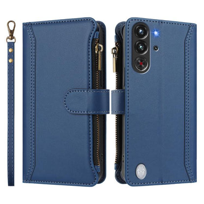 Magnetic Closure 9 Card Slots Zipper Leather Case with Hand Strap, For ZTE Nubia Red Magic / 10 Pro / 10 Pro+, For ZTE Blade V60 Vita / V60 Design, For ZTE Blade A75 5G / Nubia Focus 5G, For ZTE Blade A75 4G, For ZTE Blade A35 / A55                    ...