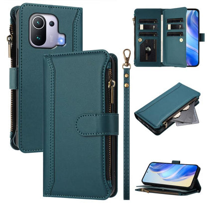 Magnetic Closure 9 Card Slots Zipper Leather Case with Hand Strap, For Xiaomi 12T / 12T Pro / Redmi K50 Ultra, For Xiaomi 12S Ultra, For Xiaomi 12 Pro / 12S Pro, For Xiaomi 12 / 12X / 12S, For Xiaomi 12 Lite, For Xiaomi Poco C40 / Redmi 10C            ...