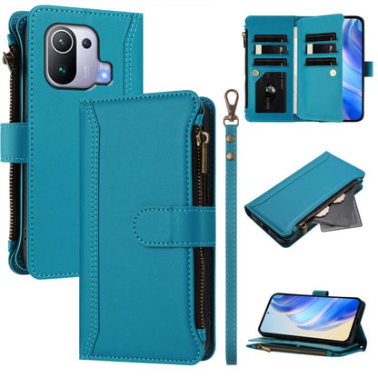 Magnetic Closure 9 Card Slots Zipper Leather Case with Hand Strap, For Xiaomi 12T / 12T Pro / Redmi K50 Ultra, For Xiaomi 12S Ultra, For Xiaomi 12 Pro / 12S Pro, For Xiaomi 12 / 12X / 12S, For Xiaomi 12 Lite, For Xiaomi Poco C40 / Redmi 10C            ...