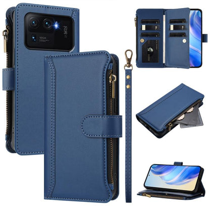 Magnetic Closure 9 Card Slots Zipper Leather Case with Hand Strap, For Xiaomi 12T / 12T Pro / Redmi K50 Ultra, For Xiaomi 12S Ultra, For Xiaomi 12 Pro / 12S Pro, For Xiaomi 12 / 12X / 12S, For Xiaomi 12 Lite, For Xiaomi Poco C40 / Redmi 10C            ...