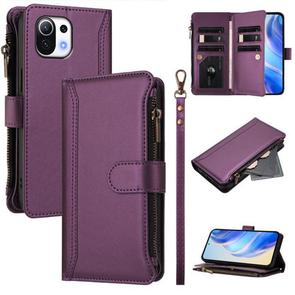 Magnetic Closure 9 Card Slots Zipper Leather Case with Hand Strap, For Xiaomi 12T / 12T Pro / Redmi K50 Ultra, For Xiaomi 12S Ultra, For Xiaomi 12 Pro / 12S Pro, For Xiaomi 12 / 12X / 12S, For Xiaomi 12 Lite, For Xiaomi Poco C40 / Redmi 10C            ...
