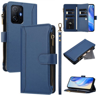 Magnetic Closure 9 Card Slots Zipper Leather Case with Hand Strap, For Xiaomi 12T / 12T Pro / Redmi K50 Ultra, For Xiaomi 12S Ultra, For Xiaomi 12 Pro / 12S Pro, For Xiaomi 12 / 12X / 12S, For Xiaomi 12 Lite, For Xiaomi Poco C40 / Redmi 10C            ...