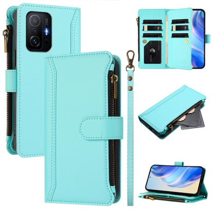 Magnetic Closure 9 Card Slots Zipper Leather Case with Hand Strap, For Xiaomi 12T / 12T Pro / Redmi K50 Ultra, For Xiaomi 12S Ultra, For Xiaomi 12 Pro / 12S Pro, For Xiaomi 12 / 12X / 12S, For Xiaomi 12 Lite, For Xiaomi Poco C40 / Redmi 10C            ...