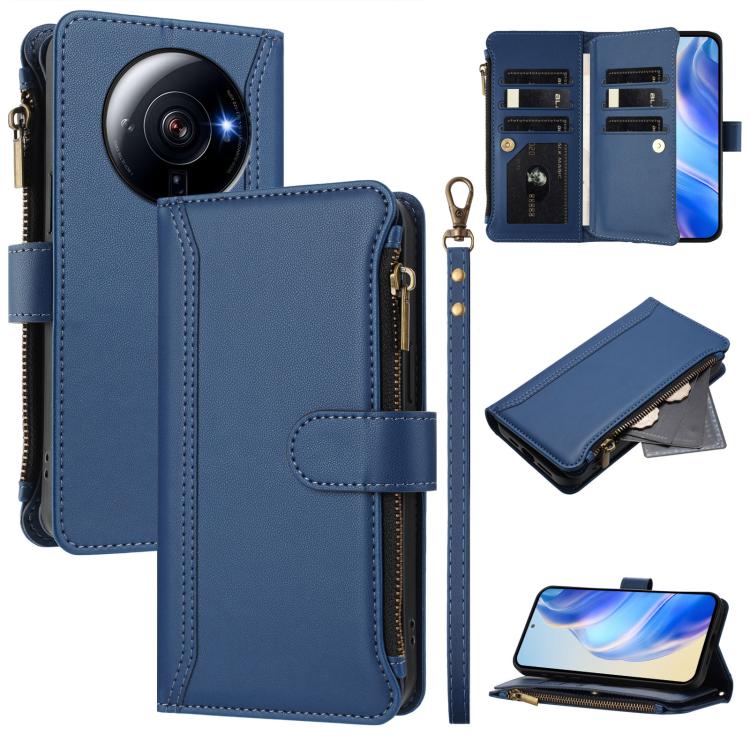 Magnetic Closure 9 Card Slots Zipper Leather Case with Hand Strap, For Xiaomi 12T / 12T Pro / Redmi K50 Ultra, For Xiaomi 12S Ultra, For Xiaomi 12 Pro / 12S Pro, For Xiaomi 12 / 12X / 12S, For Xiaomi 12 Lite, For Xiaomi Poco C40 / Redmi 10C            ...