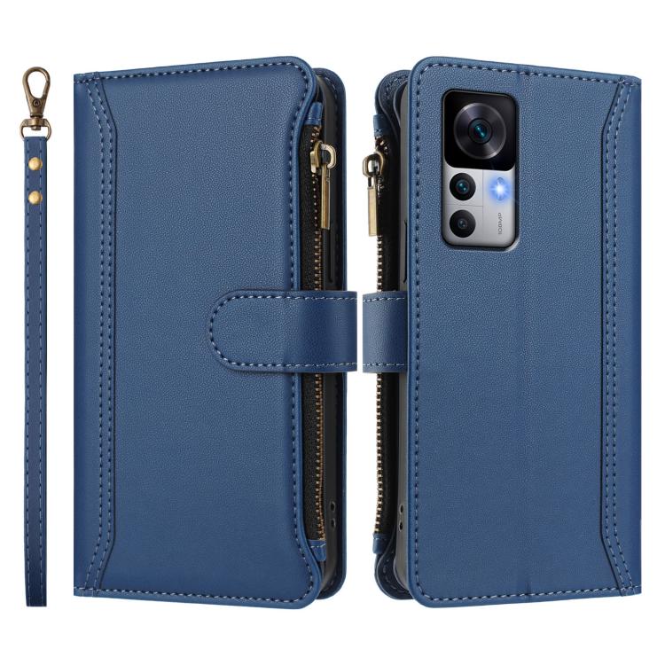 Magnetic Closure 9 Card Slots Zipper Leather Case with Hand Strap, For Xiaomi 12T / 12T Pro / Redmi K50 Ultra, For Xiaomi 12S Ultra, For Xiaomi 12 Pro / 12S Pro, For Xiaomi 12 / 12X / 12S, For Xiaomi 12 Lite, For Xiaomi Poco C40 / Redmi 10C            ...