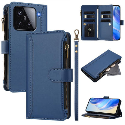Magnetic Closure 9 Card Slots Zipper Leather Case with Hand Strap, For Xiaomi 17 Max 5G, For Xiaomi 17T Pro 5G, For Xiaomi Poco M7 4G 169mm, For Xiaomi 15T Pro 5G, For Xiaomi 15T 5G, For Xiaomi Civi 5 Pro, For Xiaomi 15S Pro                            ...