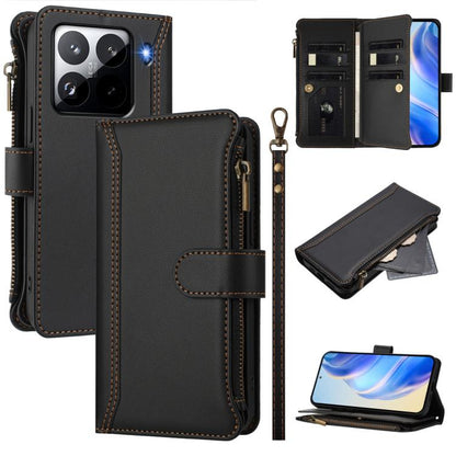 Magnetic Closure 9 Card Slots Zipper Leather Case with Hand Strap, For Xiaomi 17 Max 5G, For Xiaomi 17T Pro 5G, For Xiaomi Poco M7 4G 169mm, For Xiaomi 15T Pro 5G, For Xiaomi 15T 5G, For Xiaomi Civi 5 Pro, For Xiaomi 15S Pro                            ...