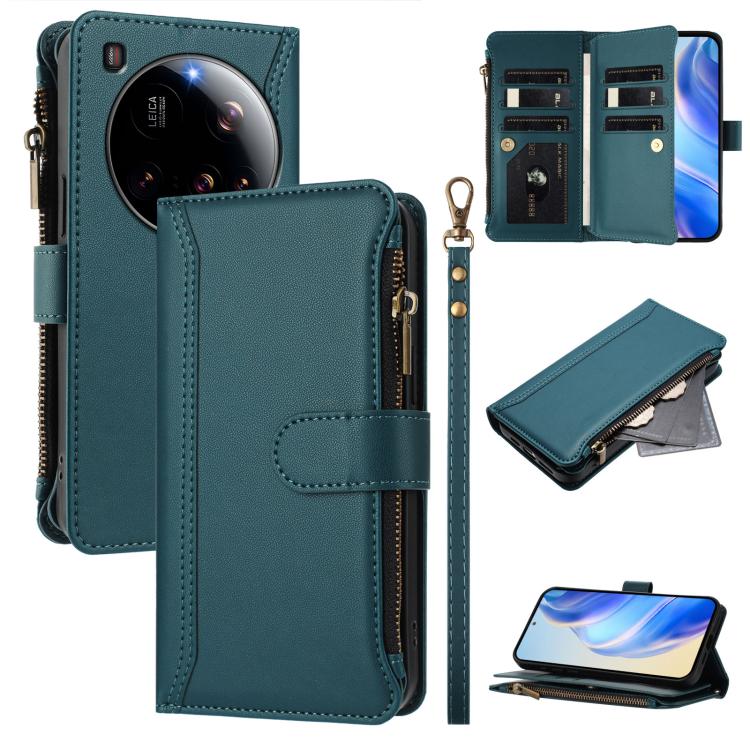 Magnetic Closure 9 Card Slots Zipper Leather Case with Hand Strap, For Xiaomi 17 Max 5G, For Xiaomi 17T Pro 5G, For Xiaomi Poco M7 4G 169mm, For Xiaomi 15T Pro 5G, For Xiaomi 15T 5G, For Xiaomi Civi 5 Pro, For Xiaomi 15S Pro                            ...