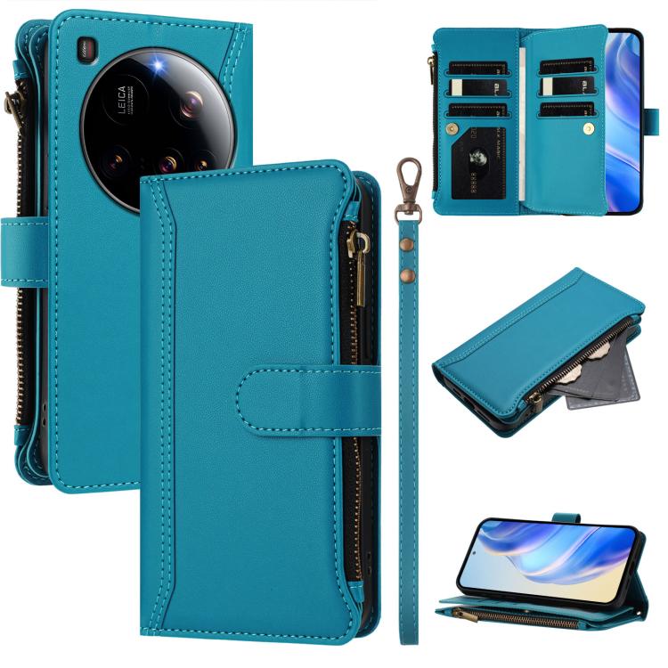 Magnetic Closure 9 Card Slots Zipper Leather Case with Hand Strap, For Xiaomi 17 Max 5G, For Xiaomi 17T Pro 5G, For Xiaomi Poco M7 4G 169mm, For Xiaomi 15T Pro 5G, For Xiaomi 15T 5G, For Xiaomi Civi 5 Pro, For Xiaomi 15S Pro                            ...