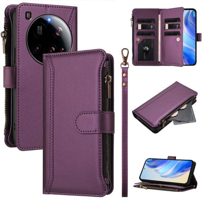 Magnetic Closure 9 Card Slots Zipper Leather Case with Hand Strap, For Xiaomi 17 Max 5G, For Xiaomi 17T Pro 5G, For Xiaomi Poco M7 4G 169mm, For Xiaomi 15T Pro 5G, For Xiaomi 15T 5G, For Xiaomi Civi 5 Pro, For Xiaomi 15S Pro                            ...
