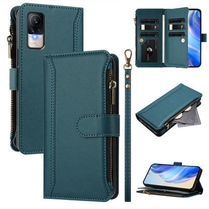 Magnetic Closure 9 Card Slots Zipper Leather Case with Hand Strap, For Xiaomi 12T / 12T Pro / Redmi K50 Ultra, For Xiaomi 12S Ultra, For Xiaomi 12 Pro / 12S Pro, For Xiaomi 12 / 12X / 12S, For Xiaomi 12 Lite, For Xiaomi Poco C40 / Redmi 10C            ...