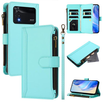 Magnetic Closure 9 Card Slots Zipper Leather Case with Hand Strap, For Xiaomi 12T / 12T Pro / Redmi K50 Ultra, For Xiaomi 12S Ultra, For Xiaomi 12 Pro / 12S Pro, For Xiaomi 12 / 12X / 12S, For Xiaomi 12 Lite, For Xiaomi Poco C40 / Redmi 10C            ...