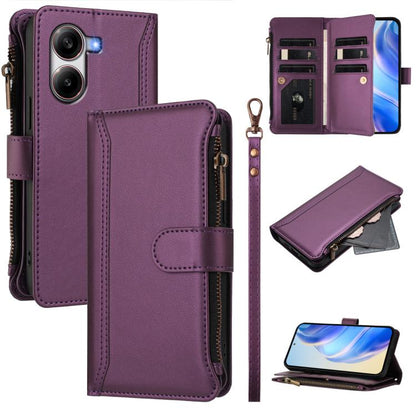 Magnetic Closure 9 Card Slots Zipper Leather Case with Hand Strap, For Xiaomi 17 Max 5G, For Xiaomi 17T Pro 5G, For Xiaomi Poco M7 4G 169mm, For Xiaomi 15T Pro 5G, For Xiaomi 15T 5G, For Xiaomi Civi 5 Pro, For Xiaomi 15S Pro                            ...