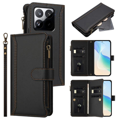 Magnetic Closure 9 Card Slots Zipper Leather Case with Hand Strap, For Xiaomi 17 Max 5G, For Xiaomi 17T Pro 5G, For Xiaomi Poco M7 4G 169mm, For Xiaomi 15T Pro 5G, For Xiaomi 15T 5G, For Xiaomi Civi 5 Pro, For Xiaomi 15S Pro                            ...