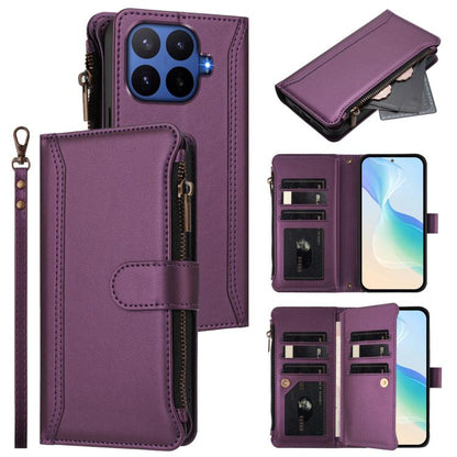 Magnetic Closure 9 Card Slots Zipper Leather Case with Hand Strap, For Xiaomi 17 Max 5G, For Xiaomi 17T Pro 5G, For Xiaomi Poco M7 4G 169mm, For Xiaomi 15T Pro 5G, For Xiaomi 15T 5G, For Xiaomi Civi 5 Pro, For Xiaomi 15S Pro                            ...