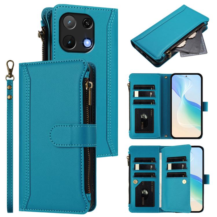 Magnetic Closure 9 Card Slots Zipper Leather Case with Hand Strap, For Umidigi G100, For Umidigi Note 100, For Umidigi Note 90, For Umidigi A15 / A15C / A15T, For Umidigi G9 5G / Note 9 5G, For Umidigi Bison X20, For Umidigi Power 7 / Power 7S         ...