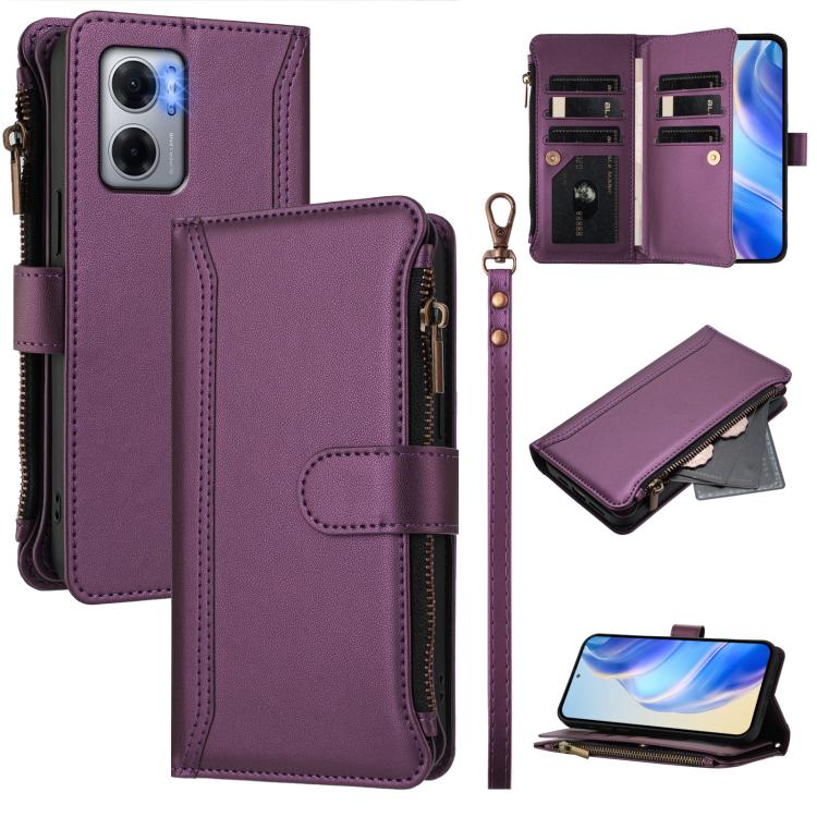 Magnetic Closure 9 Card Slots Zipper Leather Case with Hand Strap, For Redmi Note 12 Turbo / Poco F5, For Redmi K60 / K60 Pro / Poco F5 Pro, For Redmi Note 11 / 11S 4G / 12S 4G, For Redmi A1+ / A2+ / Poco C50 / Poco C51, For Redmi Note 11 Pro 4G / 5G  ...