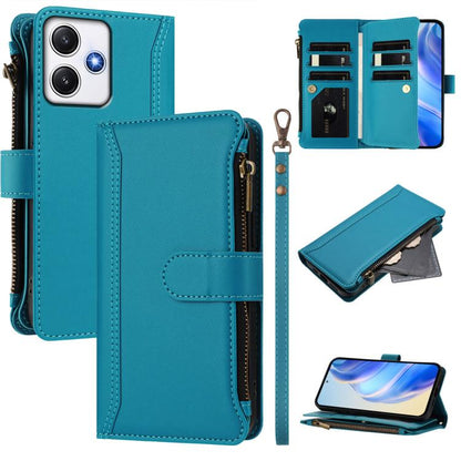 Magnetic Closure 9 Card Slots Zipper Leather Case with Hand Strap, For Redmi K80 / K80 Pro, For Redmi Note 14 Pro 4G, For Redmi Note 14 4G 163.25mm, For Redmi 14C 4G / 14R 5G / A3 Pro, For Redmi Note 14 Pro+ 5G, For Redmi K70 Ultra                     ...