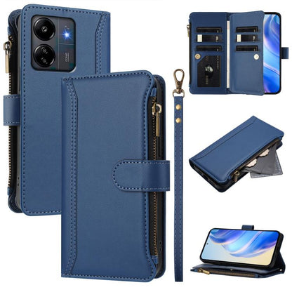 Magnetic Closure 9 Card Slots Zipper Leather Case with Hand Strap, For Redmi K80 / K80 Pro, For Redmi Note 14 Pro 4G, For Redmi Note 14 4G 163.25mm, For Redmi 14C 4G / 14R 5G / A3 Pro, For Redmi Note 14 Pro+ 5G, For Redmi K70 Ultra                     ...