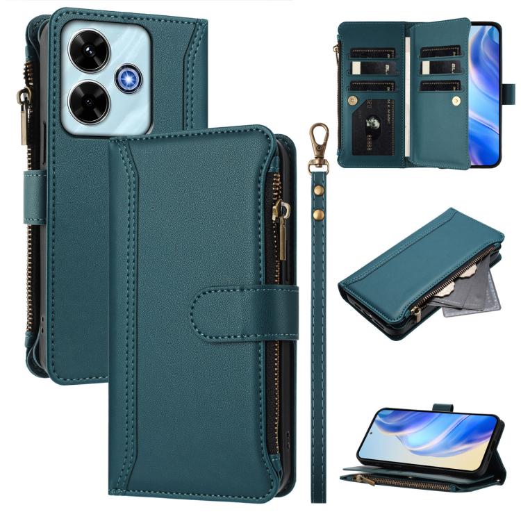 Magnetic Closure 9 Card Slots Zipper Leather Case with Hand Strap, For Redmi A5 4G 171.7mm / Poco C71, For Redmi K90 Max 5G, For Redmi A7 Pro 4G Global / Poco C85x 5G, For Redmi 15a 5G Global, For Redmi Turbo 5 Max 5G/Poco X8 Pro Max 5G                ...