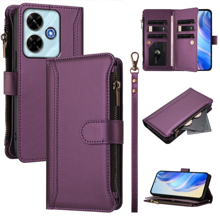 Magnetic Closure 9 Card Slots Zipper Leather Case with Hand Strap, For Redmi A5 4G 171.7mm / Poco C71, For Redmi K90 Max 5G, For Redmi A7 Pro 4G Global / Poco C85x 5G, For Redmi 15a 5G Global, For Redmi Turbo 5 Max 5G/Poco X8 Pro Max 5G                ...