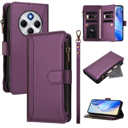 Magnetic Closure 9 Card Slots Zipper Leather Case with Hand Strap, For Redmi K80 / K80 Pro, For Redmi Note 14 Pro 4G, For Redmi Note 14 4G 163.25mm, For Redmi 14C 4G / 14R 5G / A3 Pro, For Redmi Note 14 Pro+ 5G, For Redmi K70 Ultra                     ...