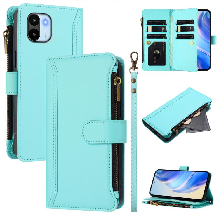 Magnetic Closure 9 Card Slots Zipper Leather Case with Hand Strap, For Redmi Note 12 Turbo / Poco F5, For Redmi K60 / K60 Pro / Poco F5 Pro, For Redmi Note 11 / 11S 4G / 12S 4G, For Redmi A1+ / A2+ / Poco C50 / Poco C51, For Redmi Note 11 Pro 4G / 5G  ...