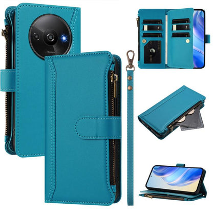 Magnetic Closure 9 Card Slots Zipper Leather Case with Hand Strap, For Redmi K80 / K80 Pro, For Redmi Note 14 Pro 4G, For Redmi Note 14 4G 163.25mm, For Redmi 14C 4G / 14R 5G / A3 Pro, For Redmi Note 14 Pro+ 5G, For Redmi K70 Ultra                     ...