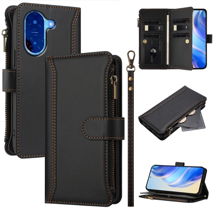 Magnetic Closure 9 Card Slots Zipper Leather Case with Hand Strap, For Redmi A5 4G 171.7mm / Poco C71, For Redmi K90 Max 5G, For Redmi A7 Pro 4G Global / Poco C85x 5G, For Redmi 15a 5G Global, For Redmi Turbo 5 Max 5G/Poco X8 Pro Max 5G                ...