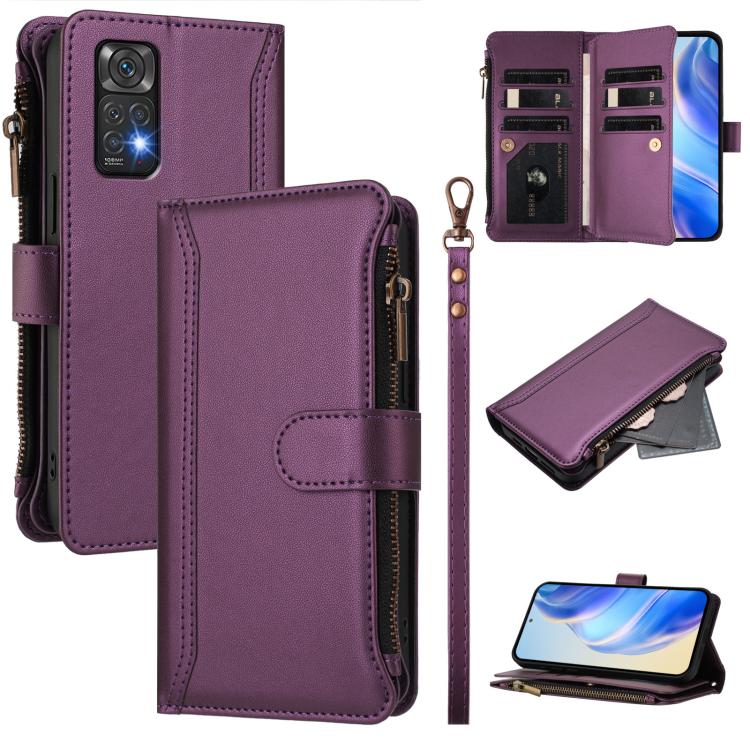 Magnetic Closure 9 Card Slots Zipper Leather Case with Hand Strap, For Redmi Note 12 Turbo / Poco F5, For Redmi K60 / K60 Pro / Poco F5 Pro, For Redmi Note 11 / 11S 4G / 12S 4G, For Redmi A1+ / A2+ / Poco C50 / Poco C51, For Redmi Note 11 Pro 4G / 5G  ...