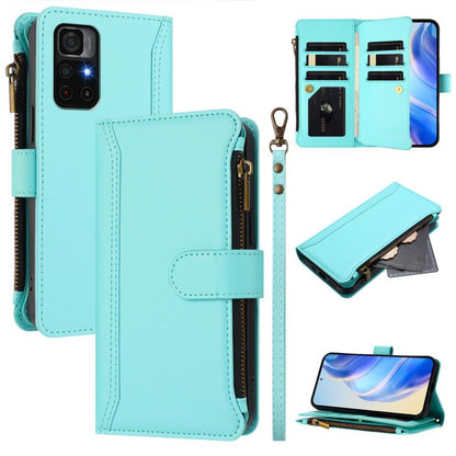 Magnetic Closure 9 Card Slots Zipper Leather Case with Hand Strap, For Redmi Note 12 Turbo / Poco F5, For Redmi K60 / K60 Pro / Poco F5 Pro, For Redmi Note 11 / 11S 4G / 12S 4G, For Redmi A1+ / A2+ / Poco C50 / Poco C51, For Redmi Note 11 Pro 4G / 5G  ...