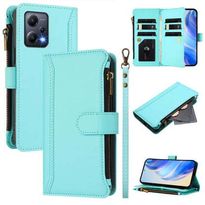Magnetic Closure 9 Card Slots Zipper Leather Case with Hand Strap, For Redmi Note 12 Turbo / Poco F5, For Redmi K60 / K60 Pro / Poco F5 Pro, For Redmi Note 11 / 11S 4G / 12S 4G, For Redmi A1+ / A2+ / Poco C50 / Poco C51, For Redmi Note 11 Pro 4G / 5G  ...