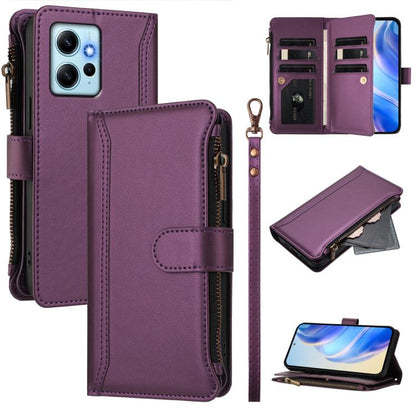Magnetic Closure 9 Card Slots Zipper Leather Case with Hand Strap, For Redmi Note 12 Turbo / Poco F5, For Redmi K60 / K60 Pro / Poco F5 Pro, For Redmi Note 11 / 11S 4G / 12S 4G, For Redmi A1+ / A2+ / Poco C50 / Poco C51, For Redmi Note 11 Pro 4G / 5G  ...