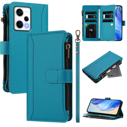 Magnetic Closure 9 Card Slots Zipper Leather Case with Hand Strap, For Redmi Note 12 Turbo / Poco F5, For Redmi K60 / K60 Pro / Poco F5 Pro, For Redmi Note 11 / 11S 4G / 12S 4G, For Redmi A1+ / A2+ / Poco C50 / Poco C51, For Redmi Note 11 Pro 4G / 5G  ...