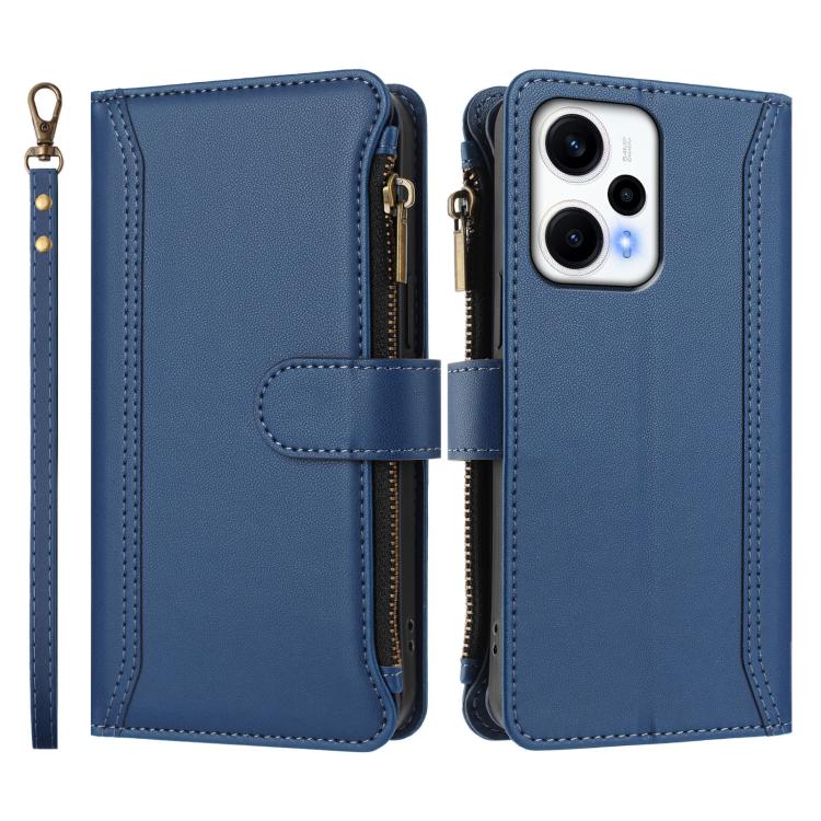 Magnetic Closure 9 Card Slots Zipper Leather Case with Hand Strap, For Redmi Note 12 Turbo / Poco F5, For Redmi K60 / K60 Pro / Poco F5 Pro, For Redmi Note 11 / 11S 4G / 12S 4G, For Redmi A1+ / A2+ / Poco C50 / Poco C51, For Redmi Note 11 Pro 4G / 5G  ...