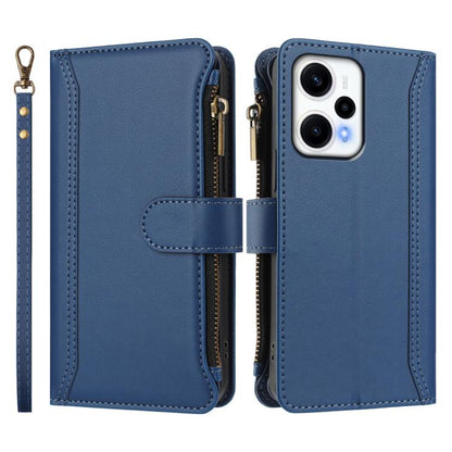 Magnetic Closure 9 Card Slots Zipper Leather Case with Hand Strap, For Redmi Note 12 Turbo / Poco F5, For Redmi K60 / K60 Pro / Poco F5 Pro, For Redmi Note 11 / 11S 4G / 12S 4G, For Redmi A1+ / A2+ / Poco C50 / Poco C51, For Redmi Note 11 Pro 4G / 5G  ...