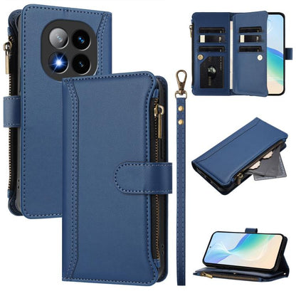 Magnetic Closure 9 Card Slots Zipper Leather Case with Hand Strap, For Redmi K80 / K80 Pro, For Redmi Note 14 Pro 4G, For Redmi Note 14 4G 163.25mm, For Redmi 14C 4G / 14R 5G / A3 Pro, For Redmi Note 14 Pro+ 5G, For Redmi K70 Ultra                     ...