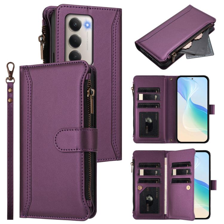 Magnetic Closure 9 Card Slots Zipper Leather Case with Hand Strap, For Redmi A5 4G 171.7mm / Poco C71, For Redmi K90 Max 5G, For Redmi A7 Pro 4G Global / Poco C85x 5G, For Redmi 15a 5G Global, For Redmi Turbo 5 Max 5G/Poco X8 Pro Max 5G                ...