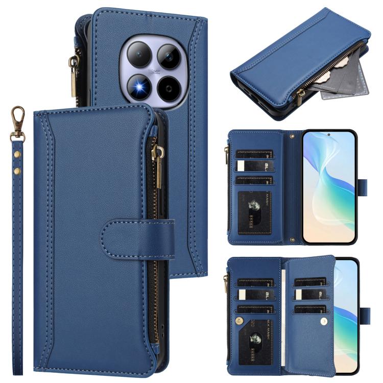 Magnetic Closure 9 Card Slots Zipper Leather Case with Hand Strap, For Redmi A5 4G 171.7mm / Poco C71, For Redmi K90 Max 5G, For Redmi A7 Pro 4G Global / Poco C85x 5G, For Redmi 15a 5G Global, For Redmi Turbo 5 Max 5G/Poco X8 Pro Max 5G                ...