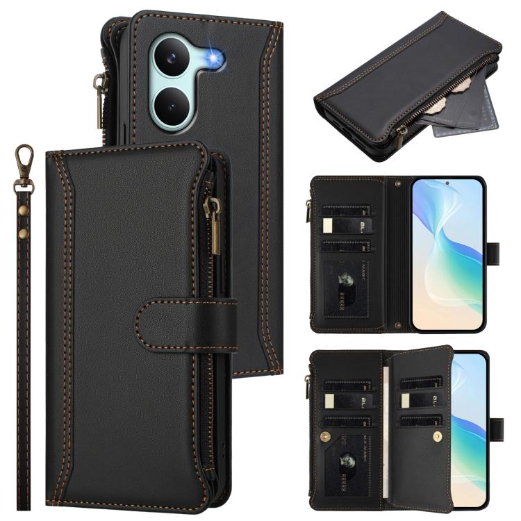 Magnetic Closure 9 Card Slots Zipper Leather Case with Hand Strap, For Redmi A5 4G 171.7mm / Poco C71, For Redmi K90 Max 5G, For Redmi A7 Pro 4G Global / Poco C85x 5G, For Redmi 15a 5G Global, For Redmi Turbo 5 Max 5G/Poco X8 Pro Max 5G                ...