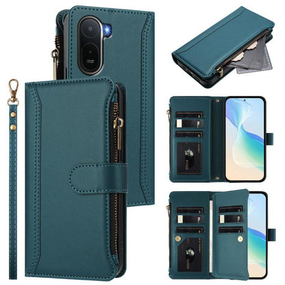 Magnetic Closure 9 Card Slots Zipper Leather Case with Hand Strap, For Redmi A5 4G 171.7mm / Poco C71, For Redmi K90 Max 5G, For Redmi A7 Pro 4G Global / Poco C85x 5G, For Redmi 15a 5G Global, For Redmi Turbo 5 Max 5G/Poco X8 Pro Max 5G                ...