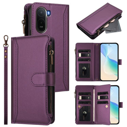 Magnetic Closure 9 Card Slots Zipper Leather Case with Hand Strap, For Redmi A5 4G 171.7mm / Poco C71, For Redmi K90 Max 5G, For Redmi A7 Pro 4G Global / Poco C85x 5G, For Redmi 15a 5G Global, For Redmi Turbo 5 Max 5G/Poco X8 Pro Max 5G                ...