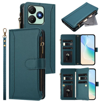 Magnetic Closure 9 Card Slots Zipper Leather Case with Hand Strap, For Wiko T60 / Cubot P80, For Wiko T20