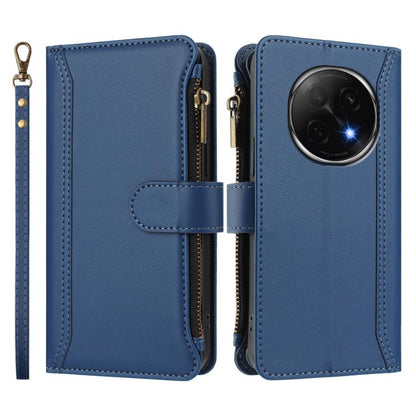 Magnetic Closure 9 Card Slots Zipper Leather Case with Hand Strap, For OPPO F29 Pro 5G Global, For OPPO F29 5G Global, For OPPO Reno13 F 5G/Reno13 F 4G India, For OPPO A3 4G Global / A60 5G Global, For OPPO Find X8 5G Global                            ...