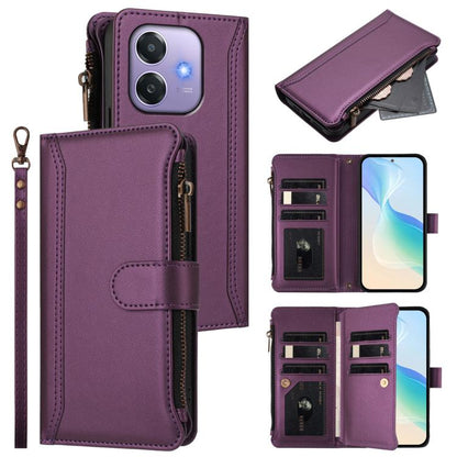 Magnetic Closure 9 Card Slots Zipper Leather Case with Hand Strap, For OPPO F29 Pro 5G Global, For OPPO F29 5G Global, For OPPO Reno13 F 5G/Reno13 F 4G India, For OPPO A3 4G Global / A60 5G Global, For OPPO Find X8 5G Global                            ...