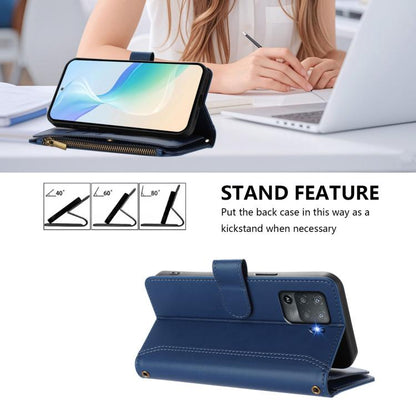 Magnetic Closure 9 Card Slots Zipper Leather Case with Hand Strap, For OPPO F19 Pro / Reno5 F / Reno5 Lite, For OPPO A94 5G Global / Reno5 Z, For OPPO A54 5G / A74 5G, For OPPO A93 4G 2020 Global / F17 Pro, For OPPO A72 / A52 / A92 4G, For OPPO A92S 5G...