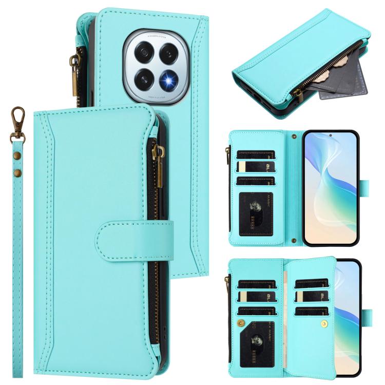 Magnetic Closure 9 Card Slots Zipper Leather Case with Hand Strap, For OPPO F29 Pro 5G Global, For OPPO F29 5G Global, For OPPO Reno13 F 5G/Reno13 F 4G India, For OPPO A3 4G Global / A60 5G Global, For OPPO Find X8 5G Global                            ...