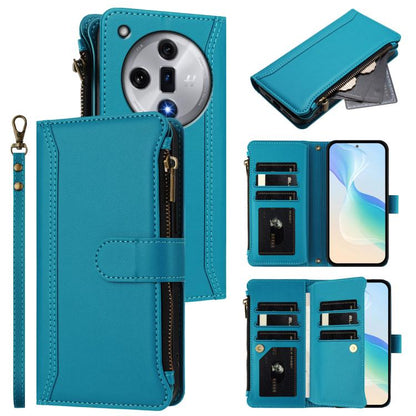 Magnetic Closure 9 Card Slots Zipper Leather Case with Hand Strap, For OPPO F29 Pro 5G Global, For OPPO F29 5G Global, For OPPO Reno13 F 5G/Reno13 F 4G India, For OPPO A3 4G Global / A60 5G Global, For OPPO Find X8 5G Global                            ...