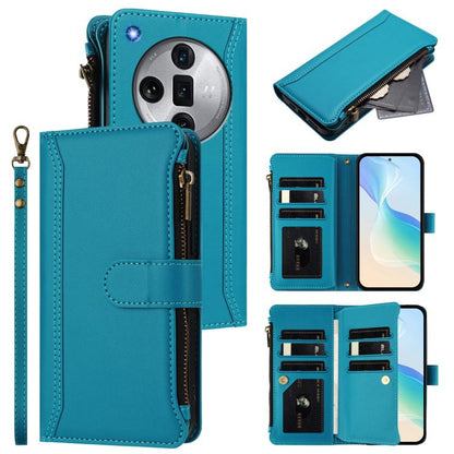 Magnetic Closure 9 Card Slots Zipper Leather Case with Hand Strap, For OPPO F29 Pro 5G Global, For OPPO F29 5G Global, For OPPO Reno13 F 5G/Reno13 F 4G India, For OPPO A3 4G Global / A60 5G Global, For OPPO Find X8 5G Global                            ...