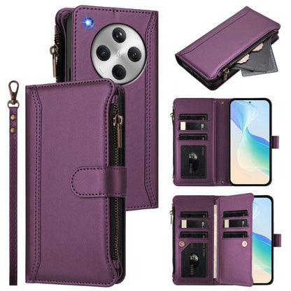 Magnetic Closure 9 Card Slots Zipper Leather Case with Hand Strap, For OPPO F29 Pro 5G Global, For OPPO F29 5G Global, For OPPO Reno13 F 5G/Reno13 F 4G India, For OPPO A3 4G Global / A60 5G Global, For OPPO Find X8 5G Global                            ...
